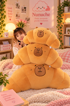 Peluche Capybara Baguette & Croissant