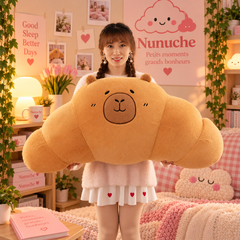 Peluche Capybara Baguette & Croissant