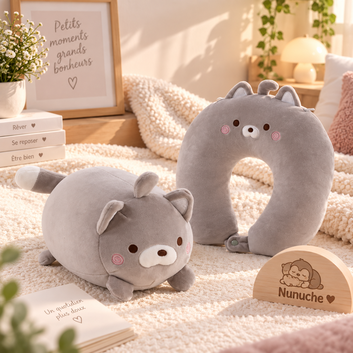 Coussin 2 en 1 Animaux