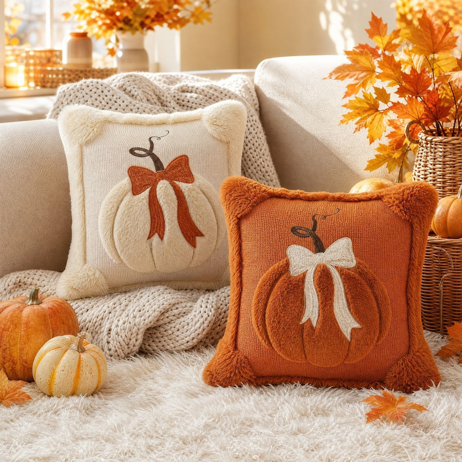 Housse de coussin citrouille Nunuche